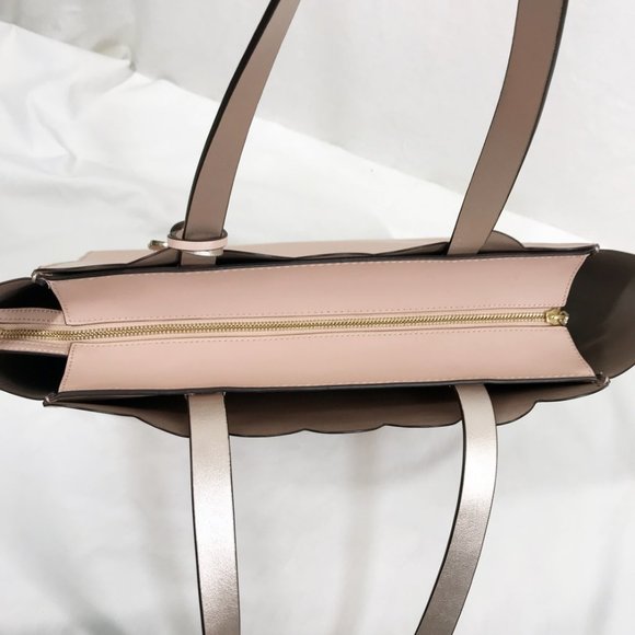 Kat Spade Magnolia Street Pink Leather Tote Bag Shopper Handbag Purse Large - Picture 10 of 14